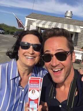 Nancy Thayer posing with Tim Ehrenberg