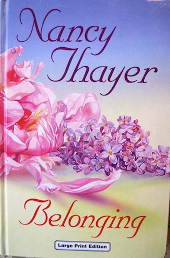 Cover of Nancy Thayer's Belonging showing flower petals.