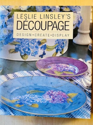 Cover of Leslie Linsley's Decoupage book.
